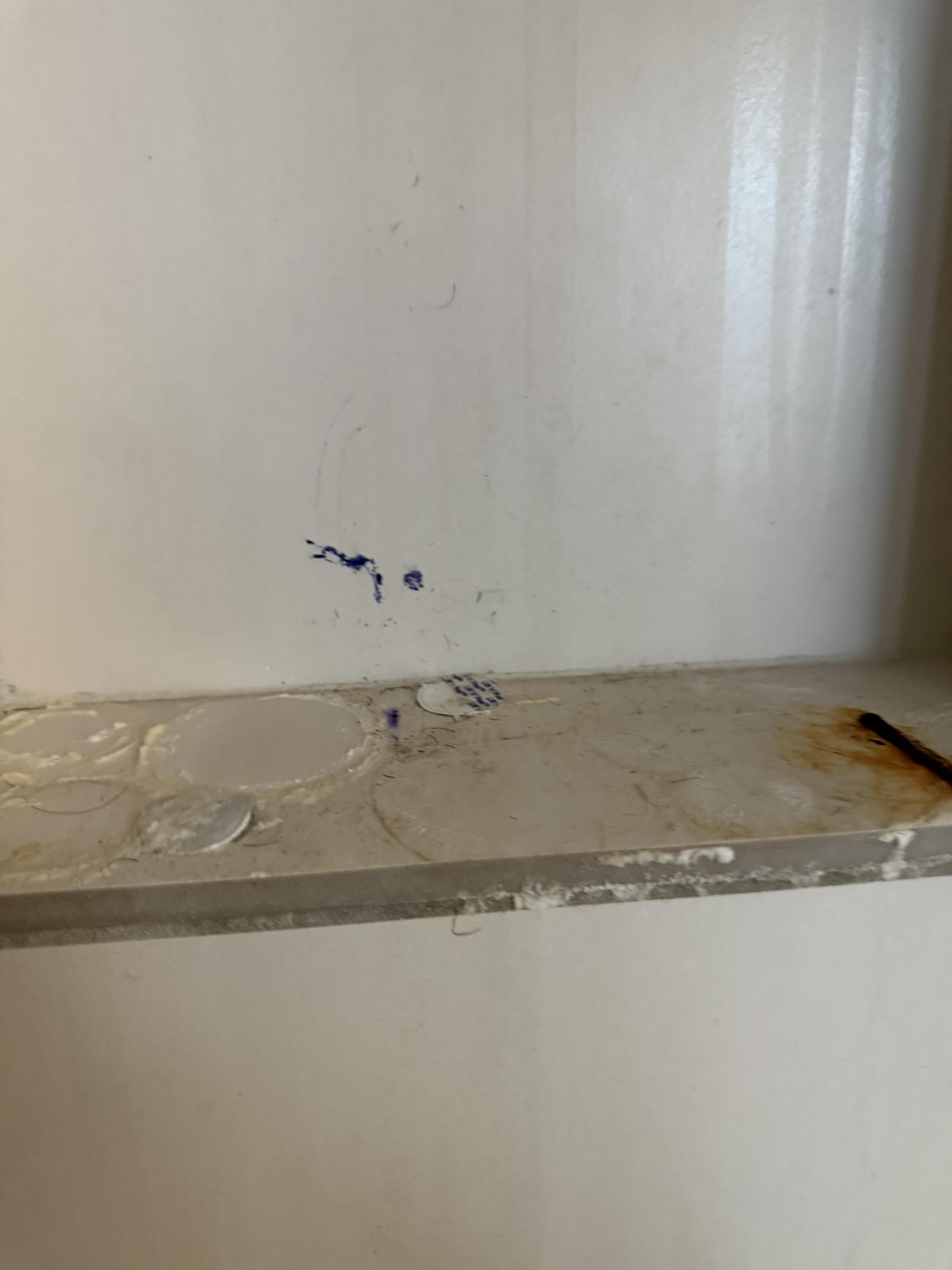 Shower detail before cleaning